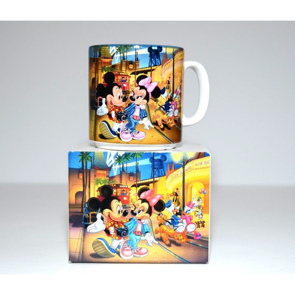 Disney MGM Studios Mickey & Minnie Mouse Coffee Mug Vintage 80's